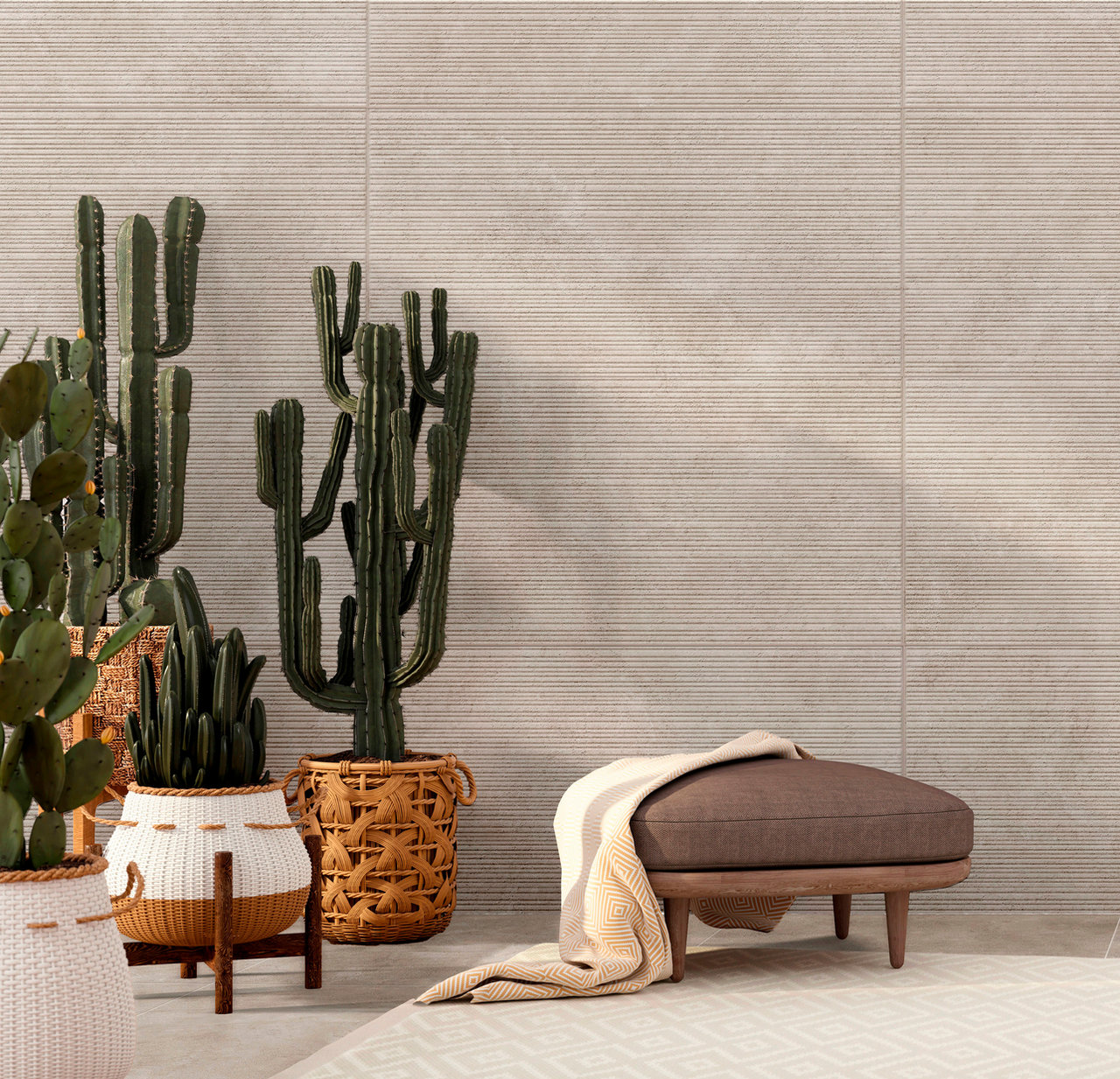 Oasi Decoro Desert porcelain tile installed in an interior